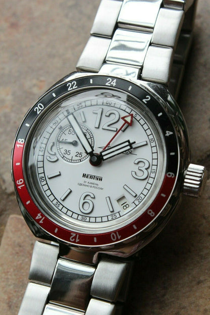 Vostok Amphibian Neptune Russian Mechanical Diver Auto men's wrist watch 960761