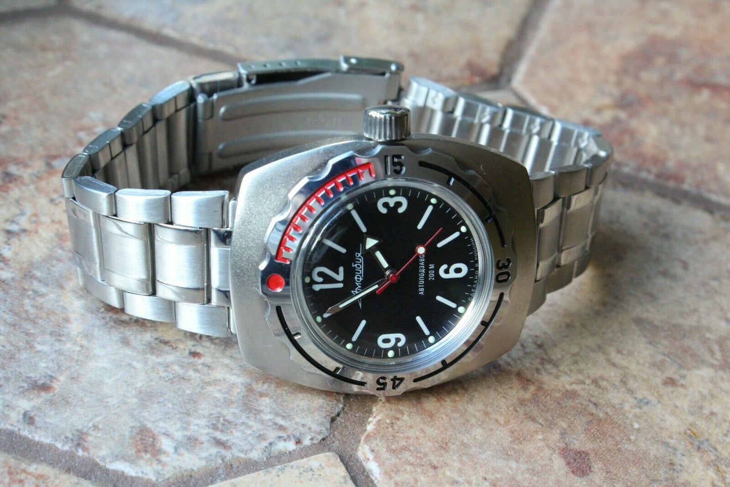 Russian Mechanical Automatic Wrist Watch VOSTOK AMPHIBIAN DIVER 090660