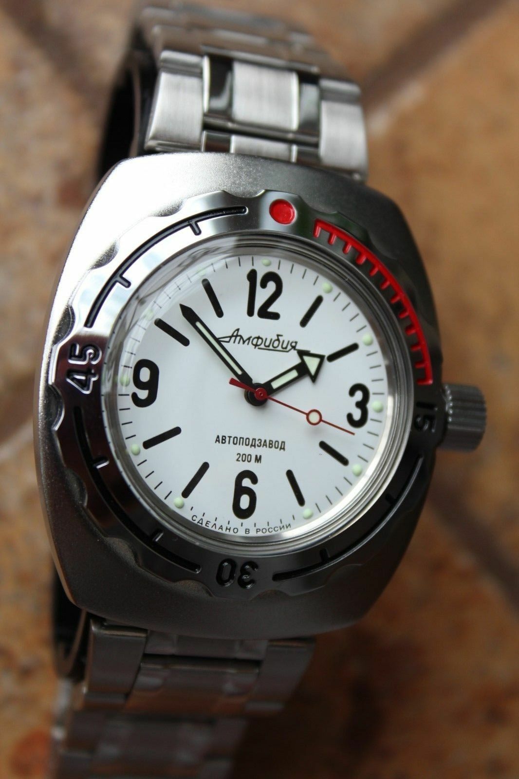Russian Mechanical Automatic Wrist Watch VOSTOK AMPHIBIAN DIVER 090486