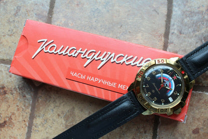Vostok Komandirsky Military Wrist Watch # 439608 NEW