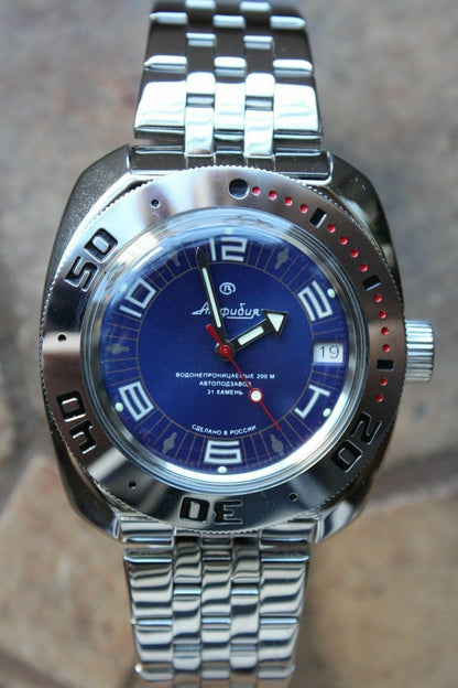 Russian Mechanical Automatic Wrist Watch VOSTOK AMPHIBIAN DIVER 710406