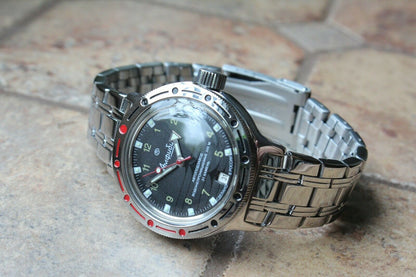Vostok Amphibian Mechanical Automatic Wrist Watch Diver 420270