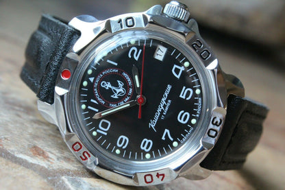 Vostok Komandirsky 811956 Russian Mechanical Military Wrist Watch Marines