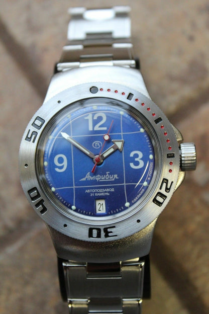 Vostok Amphibian Auto Russian diver wrist watch 060116