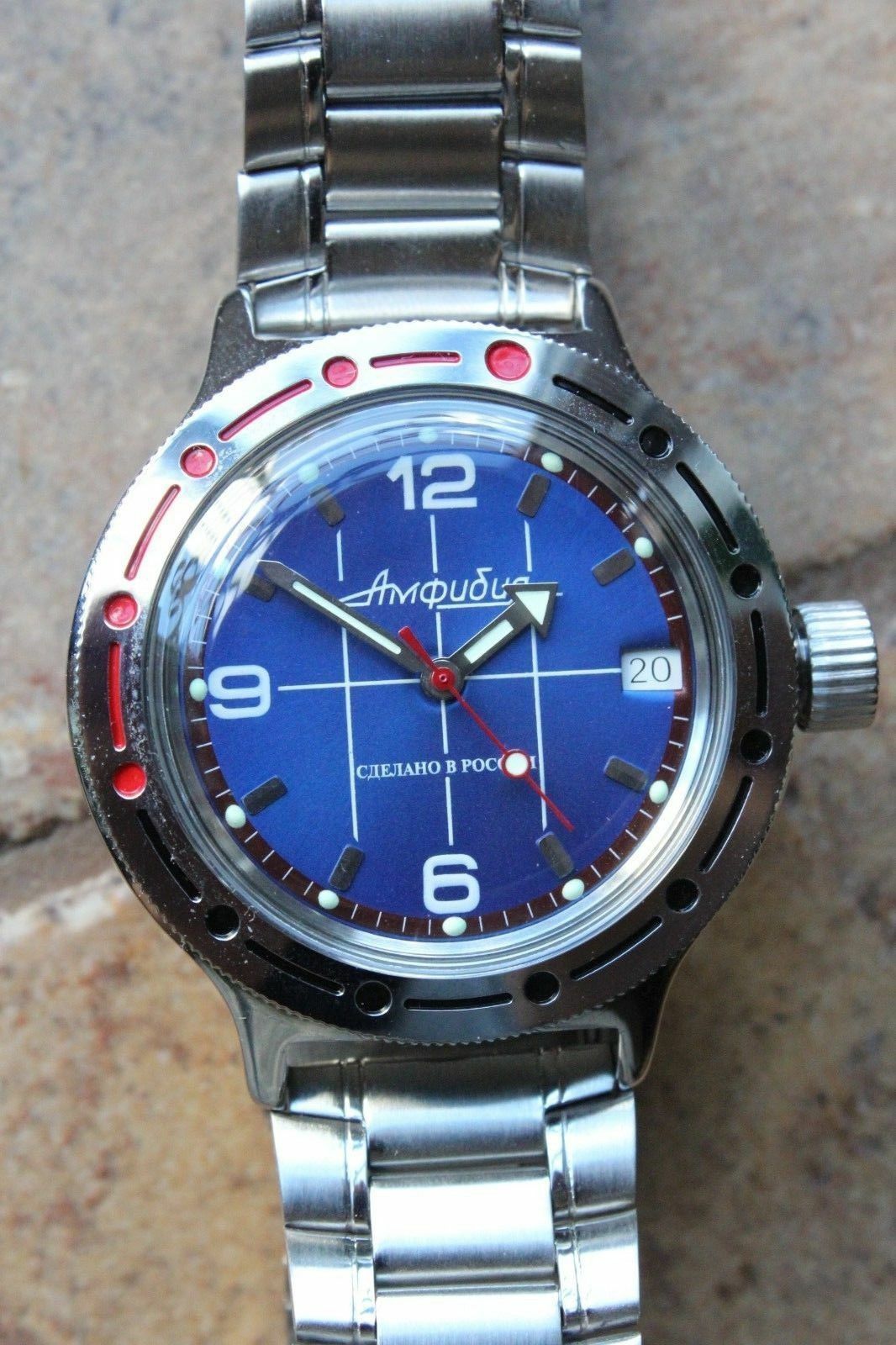 Russian Mechanical Automatic Wrist Watch VOSTOK AMPHIBIAN DIVER 420331