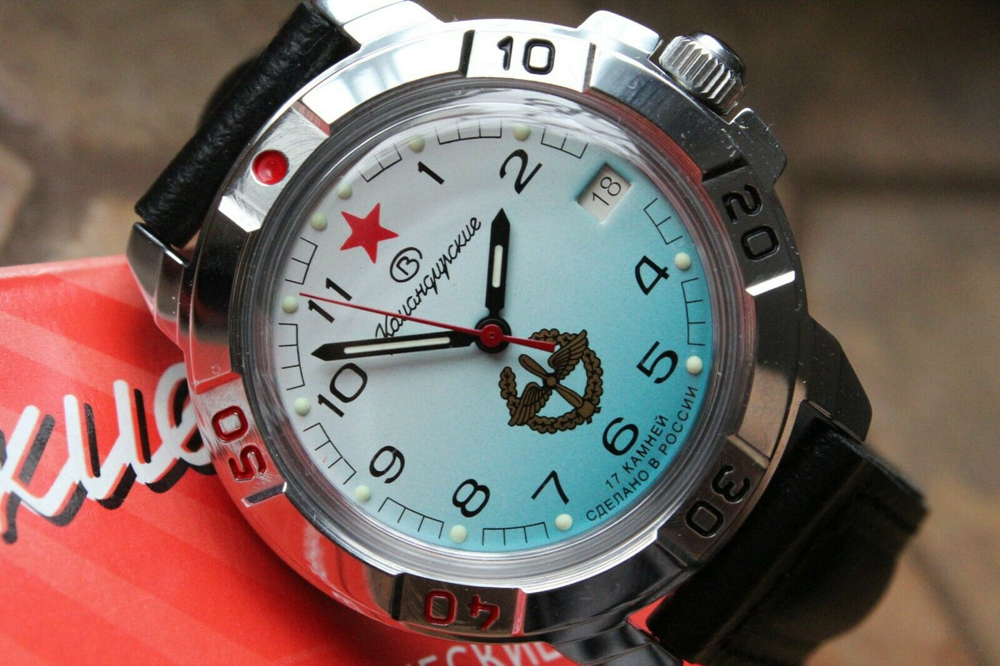 Vostok Komandirsky Military Wrist Watch # 431314 NEW
