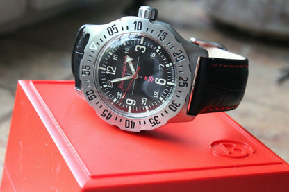 Vostok Komandirsky Mechanical Automatic Wrist Watch 24 Hour K-35 350515
