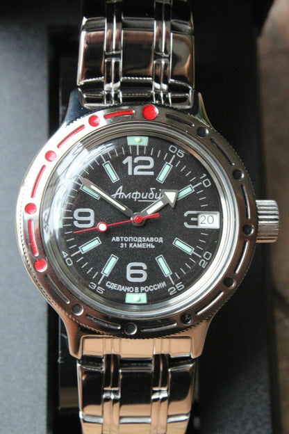 Russian Mechanical Automatic Wrist Watch VOSTOK AMPHIBIAN DIVER 420640
