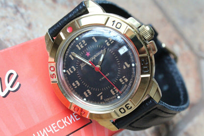 Vostok Komandirsky Military Wrist Watch # 439123 NEW