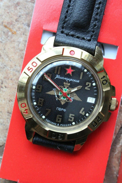 Vostok Komandirsky Military Wrist Watch # 439633 NEW