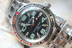 Russian Mechanical Automatic Wrist Watch VOSTOK AMPHIBIAN DIVER 420334