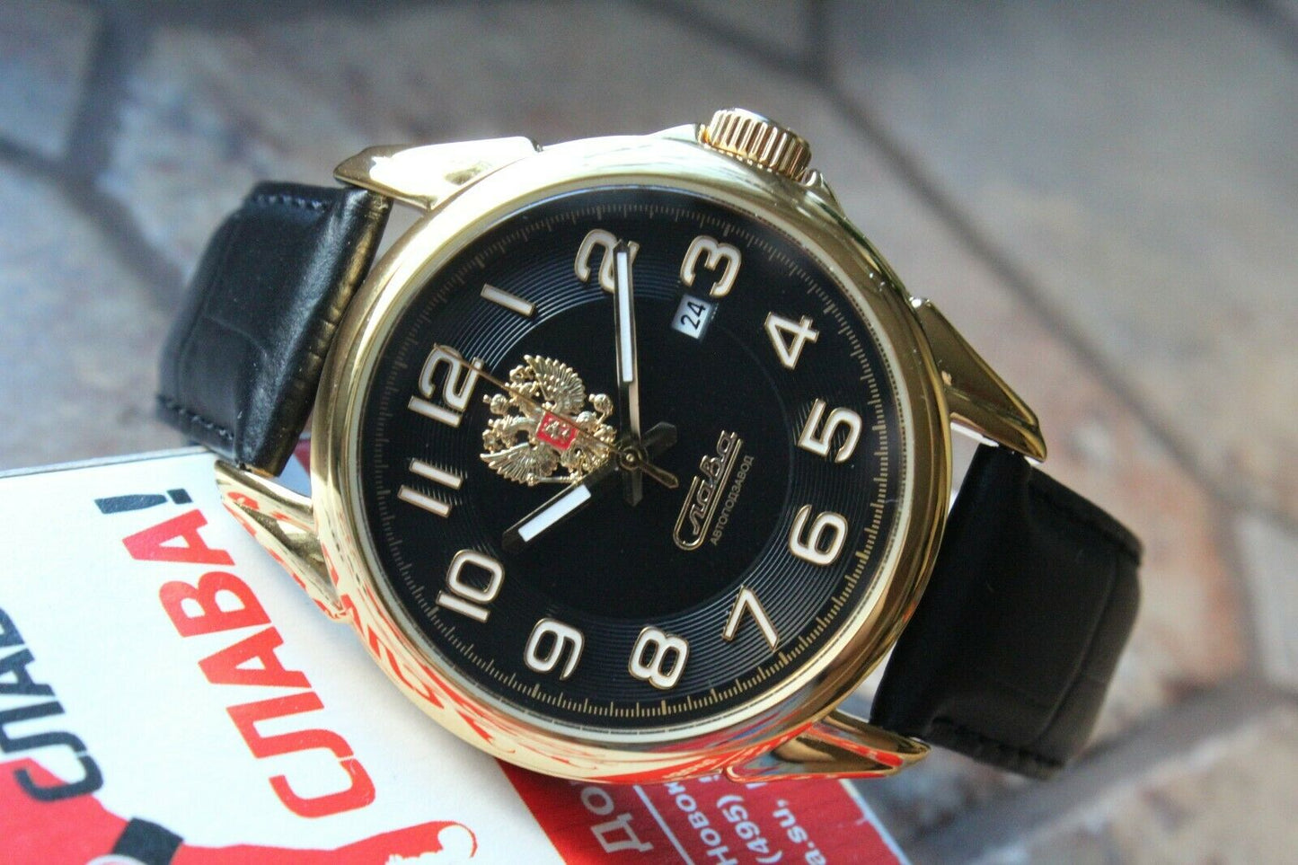 Slava Tradition Mechanical Automatic Russian Classic Wrist Watch 1619015