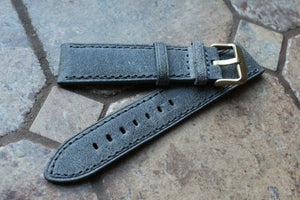 Genuine Leather Watch Strap Band LeVeL B-804S Dark Gray Vintage