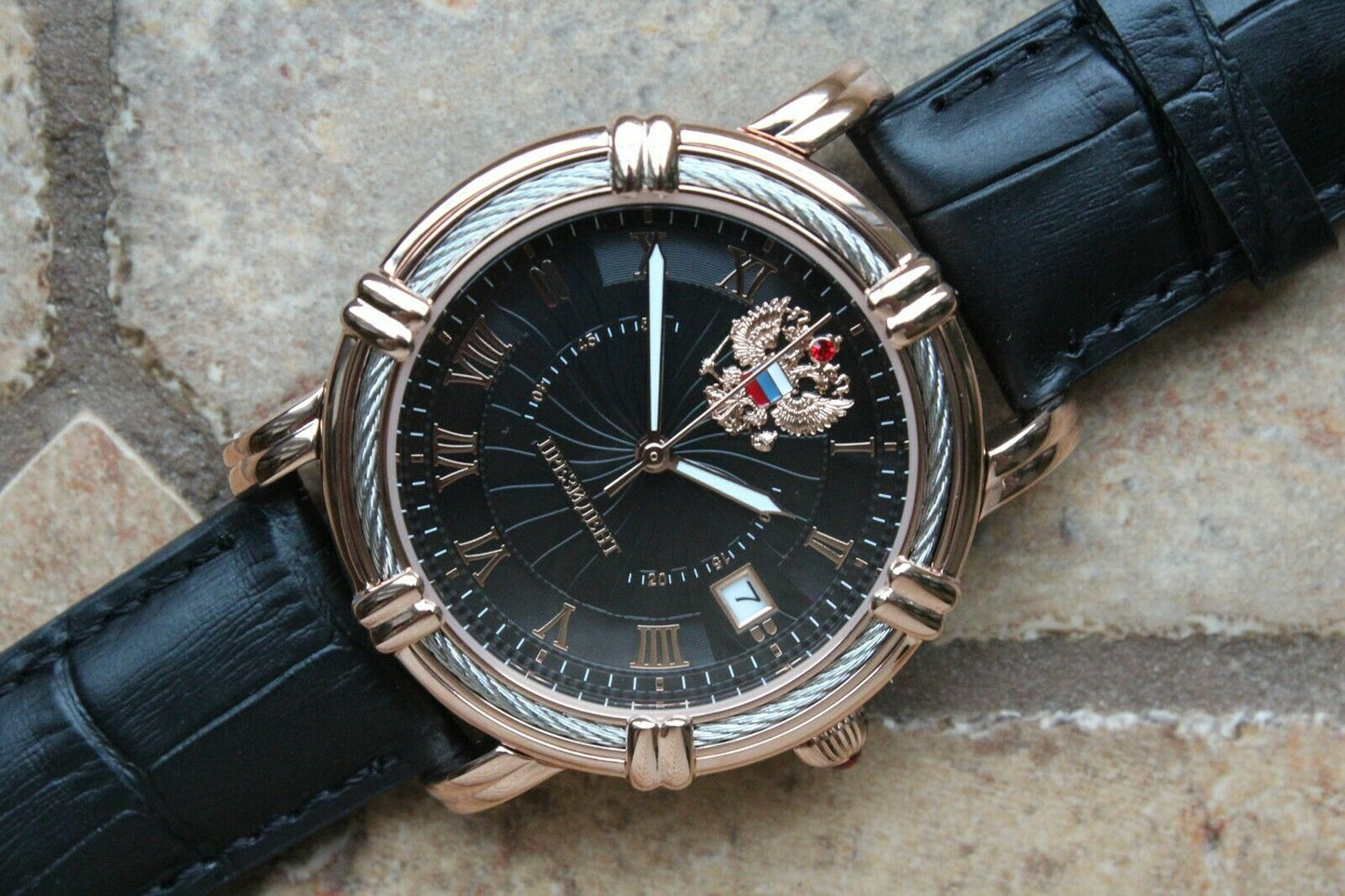 Russian President 4459473 Mechanical Automatic Men's Wrist Watch Poljot