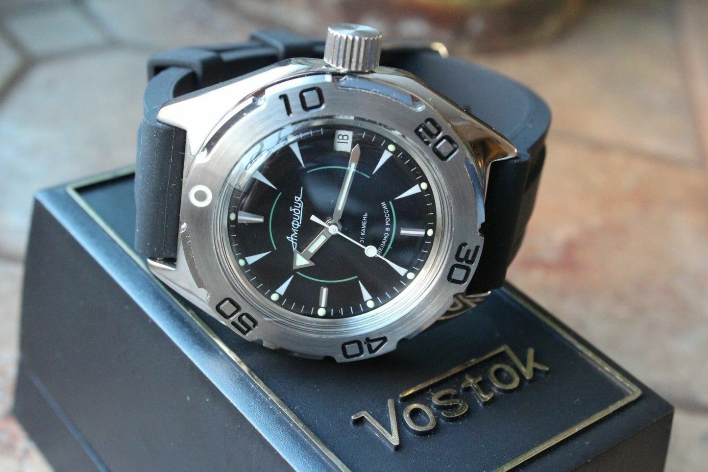 Russian Mechanical Automatic Wrist Watch VOSTOK AMPHIBIAN DIVER 670923