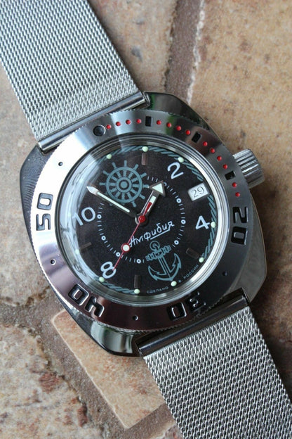 Vostok Amphibian Marine limited Russia wrist watch 710526-S1