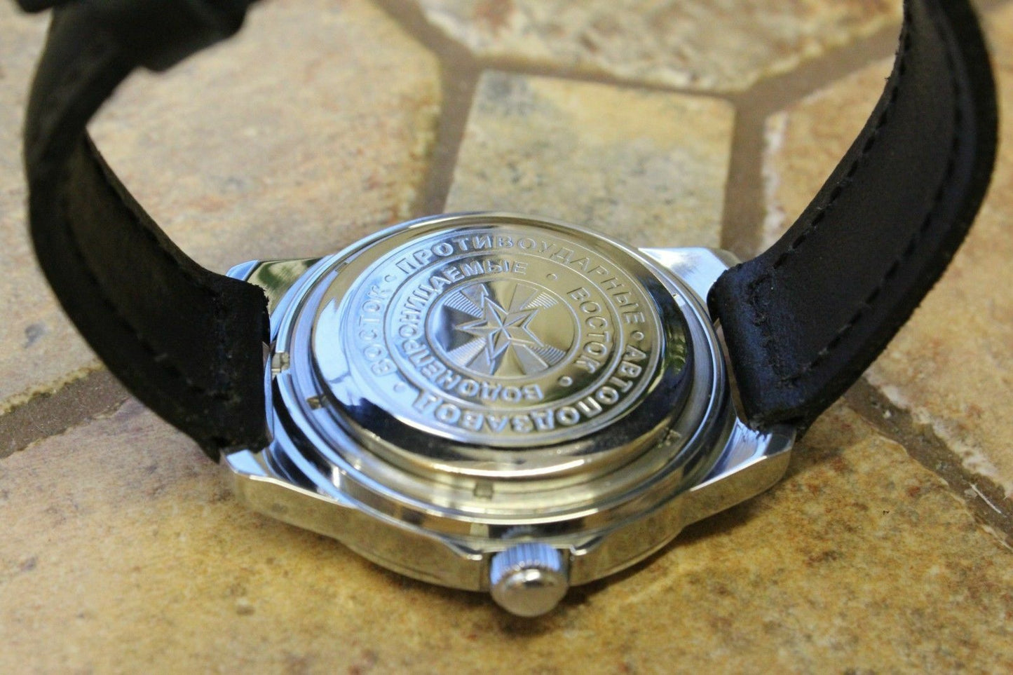 Vostok Komandirsky Auto Russian Military Wrist Watch # 641686 NEW
