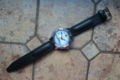Vostok Komandirsky Russian Mechanical Military Wrist Watch Naval Ship 811428