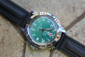 Vostok Komandirsky Military Wrist Watch # 431307 NEW