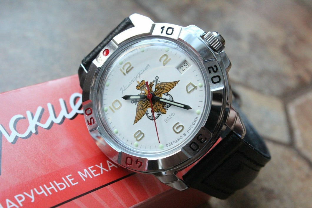 Vostok Komandirsky Military Wrist Watch # 431829 NEW