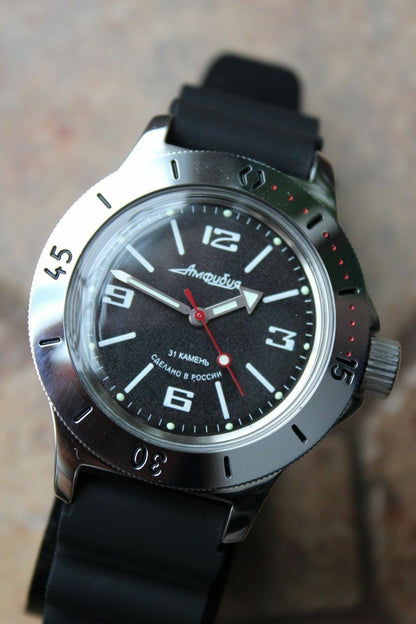 Russian Mechanical Automatic Wrist Watch VOSTOK AMPHIBIAN DIVER 120509