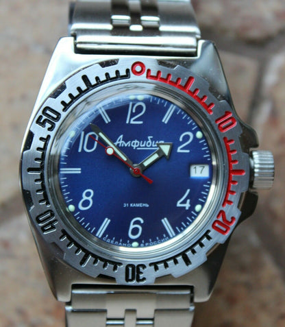 Russian Mechanical Automatic Wrist Watch VOSTOK AMPHIBIAN DIVER 110908