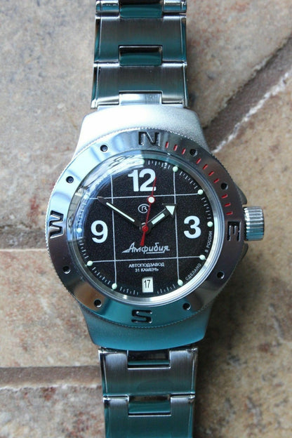 Vostok Amphibian Auto Russian diver wrist watch 060488
