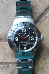 Vostok Amphibian Auto Russian diver wrist watch 060488