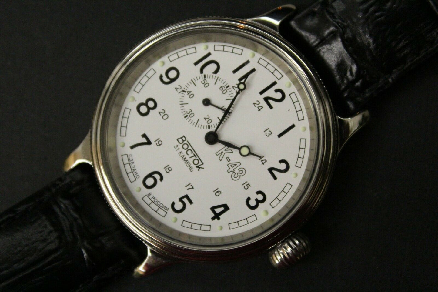 Vostok Komandirsky Classic Retro Auto Russian K-43 Retro wristwatches 540932 New