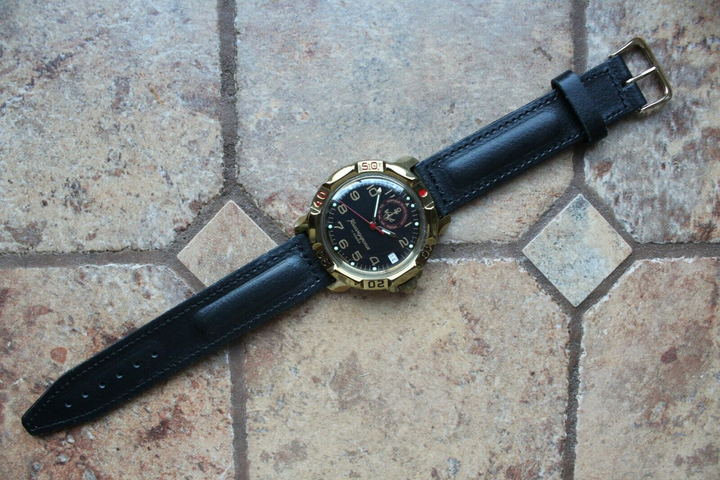 Vostok Komandirsky 819955 Russian Mechanical Military Wrist Watch Marines