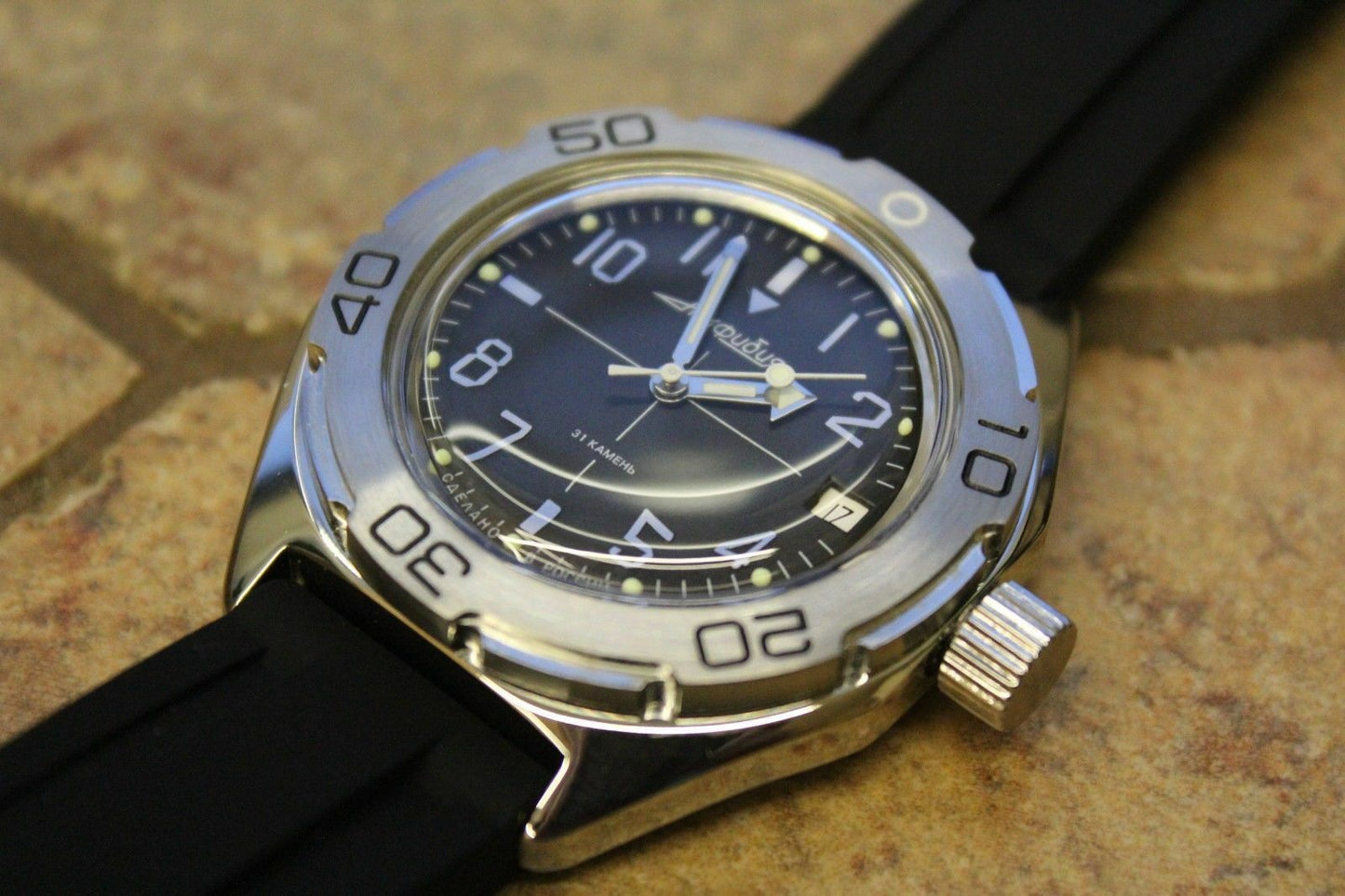Russian Mechanical Automatic Wrist Watch VOSTOK AMPHIBIAN DIVER 670921