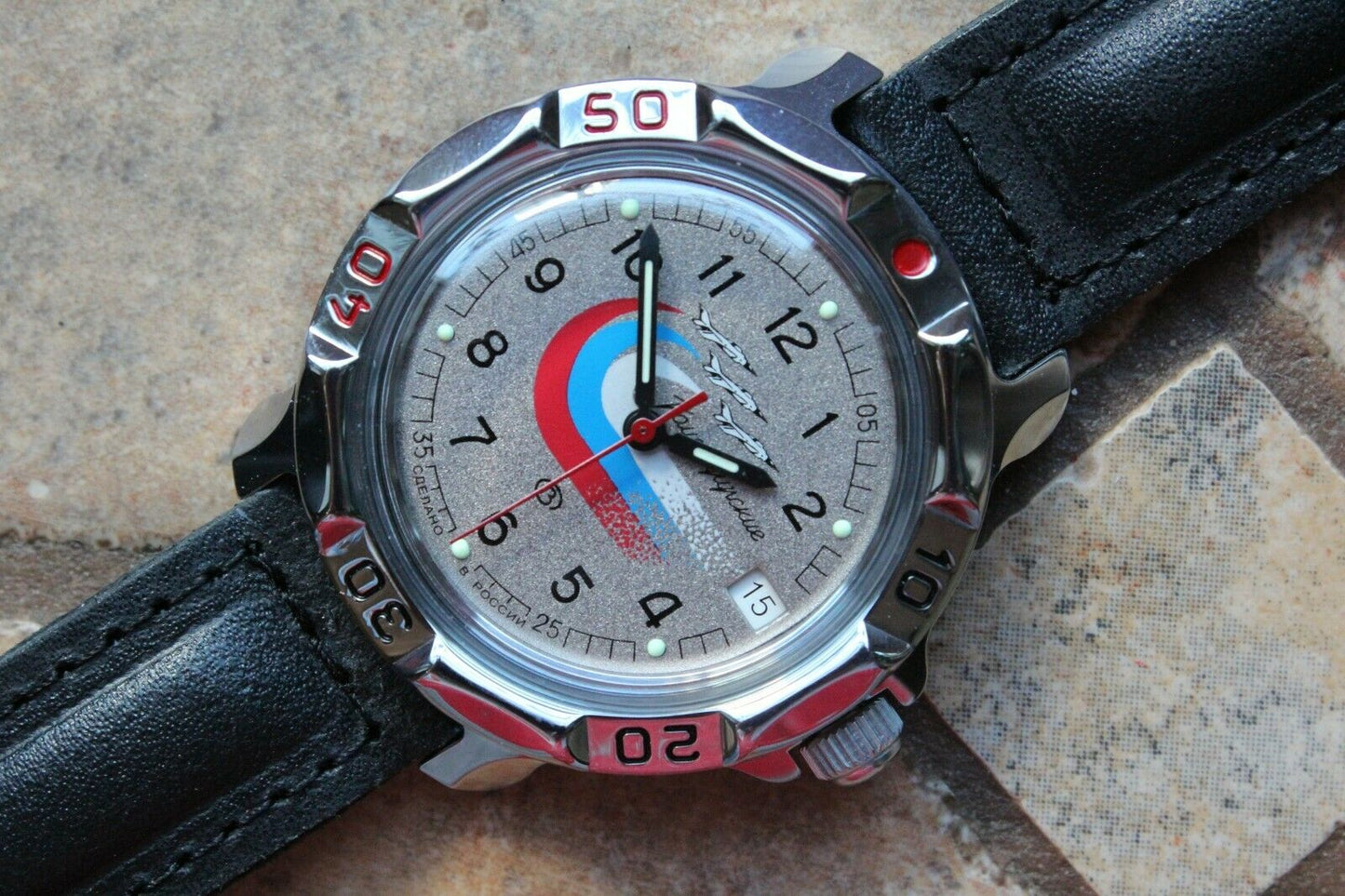 Vostok Komandirsky Russian Military Wrist Watch # 811562 NEW