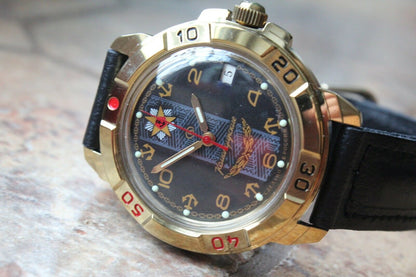 Vostok Komandirsky Military Wrist Watch # 439471 NEW