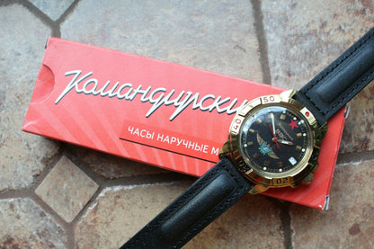 Vostok Komandirsky Military Wrist Watch # 439313 NEW