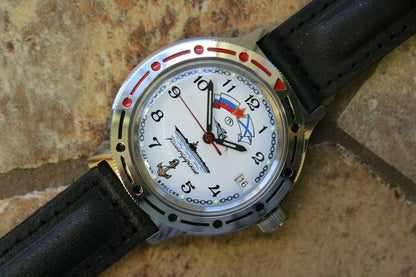 Vostok Komandirsky Auto Russian Military Wrist Watch # 921241 NEW