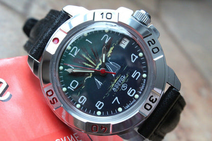 Vostok Komandirsky Military Wrist Watch # 431976 NEW