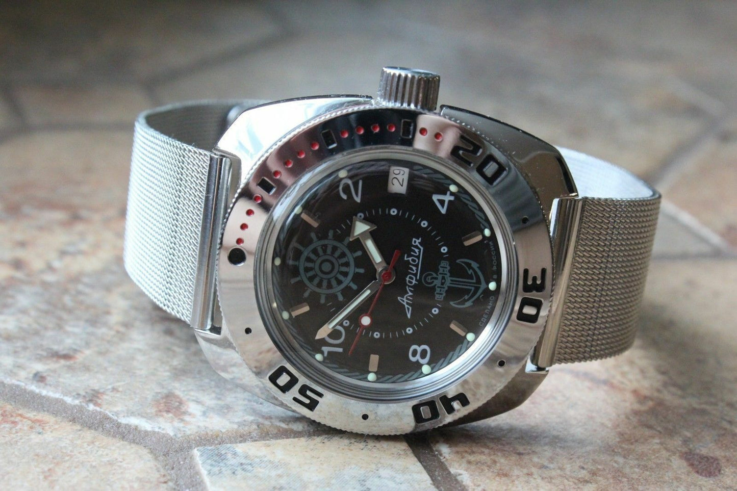Vostok Amphibian Marine limited Russia wrist watch 710526-S1