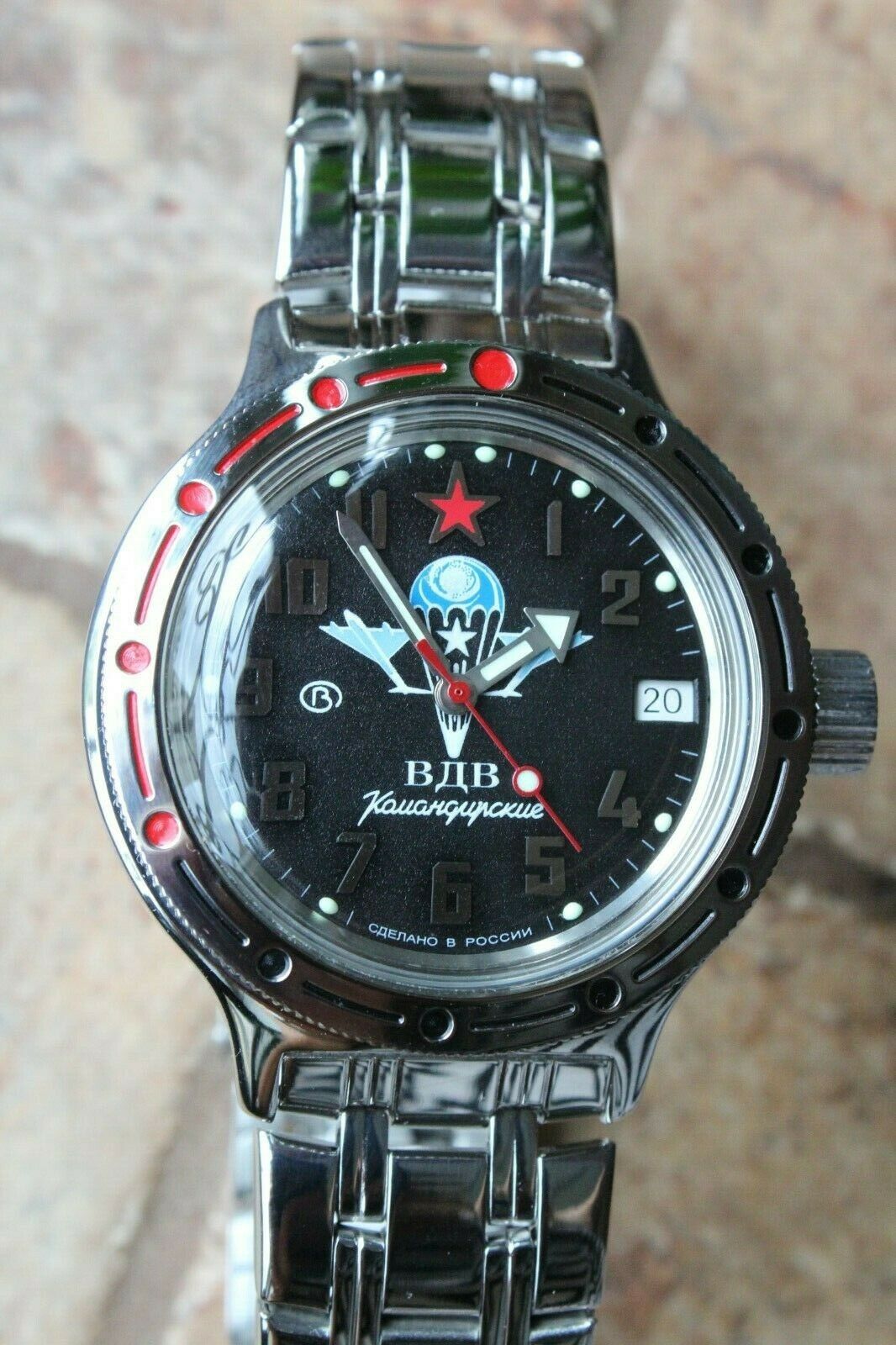 Vostok Amphibian Mechanical Automatic Wrist Watch Diver 420288