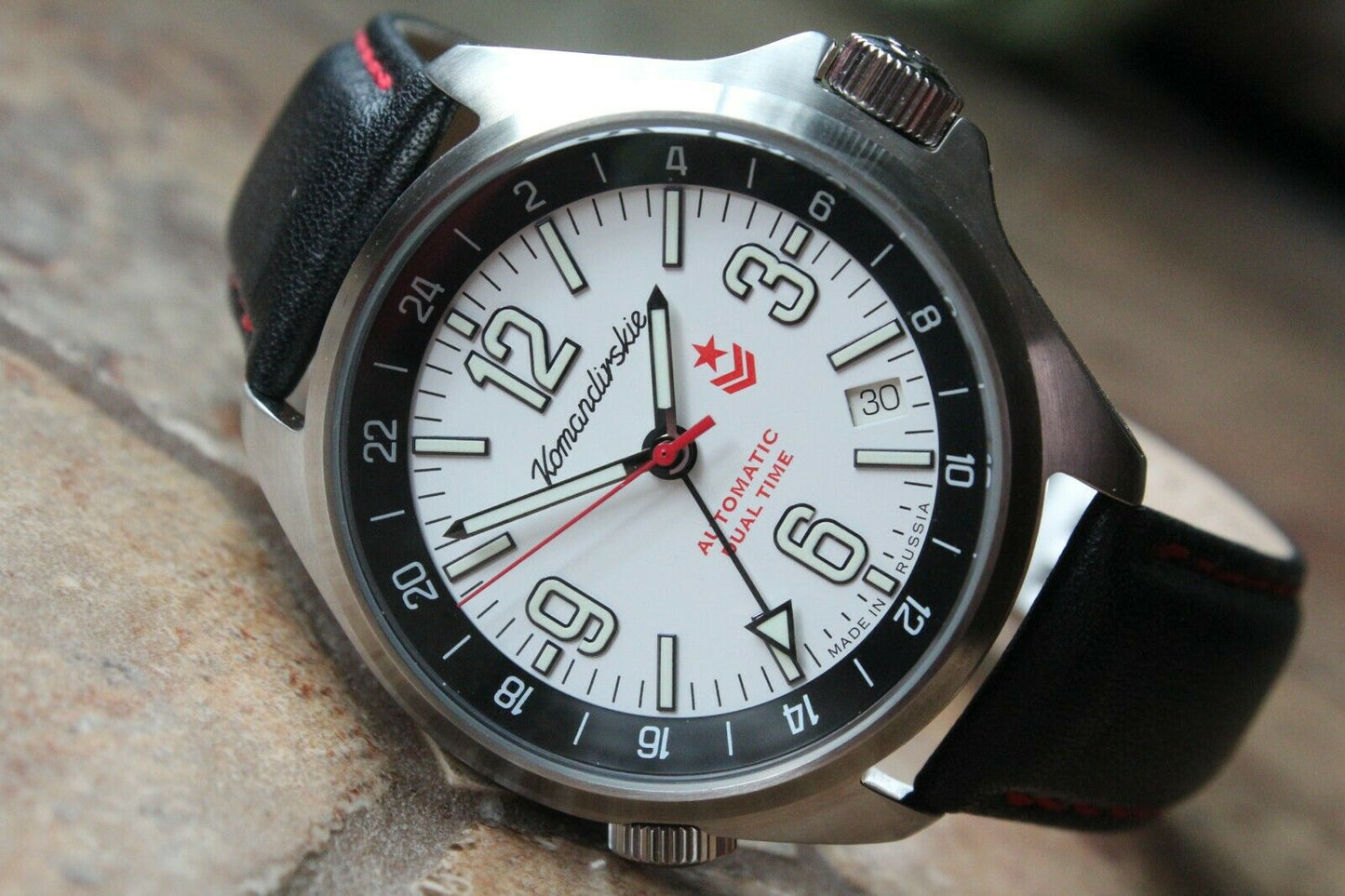 Vostok Komandirsky Russian men's K-34 Military wrist watch NEW 470767