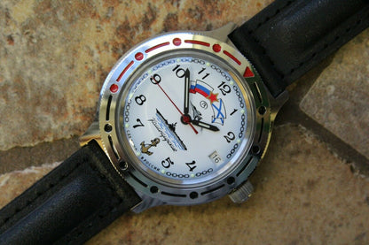 Vostok Komandirsky Auto Russian Military Wrist Watch # 921241 NEW