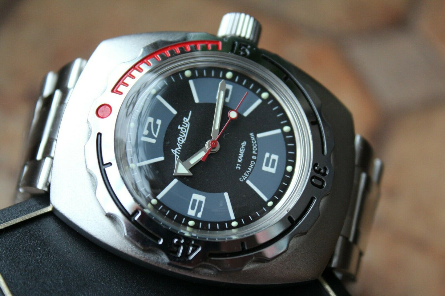 Russian Mechanical Automatic Wrist Watch VOSTOK AMPHIBIAN DIVER 090510