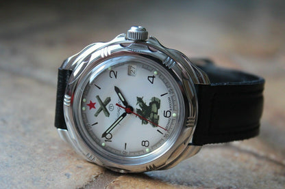 Vostok Komandirsky Military Wrist Watch # 211275 NEW