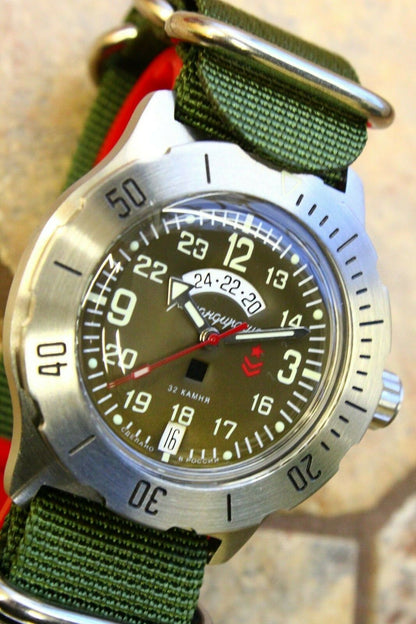 Vostok Komandirsky Mechanical Automatic Wrist Watch K-35 350754