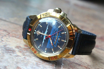 Vostok Komandirsky Military Wrist Watch # 439499 NEW