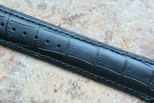 Load image into Gallery viewer, Genuine Leather Watch Strap Band KMV XL 24mm Black

