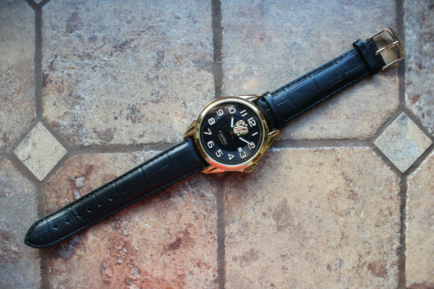 Slava Tradition Mechanical Automatic Russian Classic Wrist Watch 1619015
