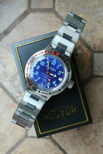 Russian Mechanical Automatic Wrist Watch VOSTOK AMPHIBIAN DIVER 420382