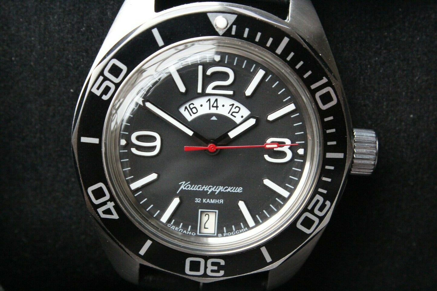 Vostok Komandirsky 030788 Russian Automatic Military Wrist Watch Day Night