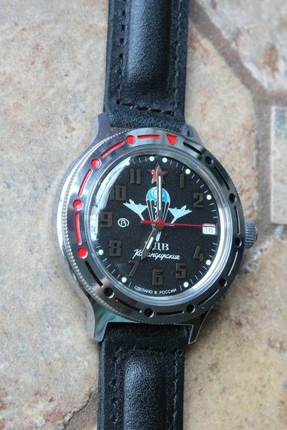 Vostok Komandirsky Auto Russian Military Wrist Watch # 921288 NEW