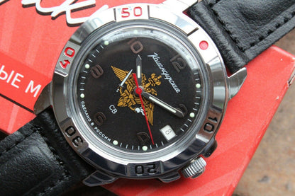 Vostok Komandirsky Military Wrist Watch # 431627 NEW